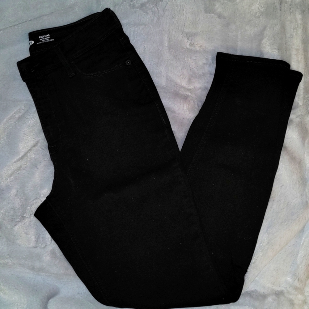 High-Rise Black Skinny Jeans (8 SHORT)